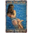 thumbnail image 1 of Funny Pool Signs for Outside I Know I Swim Like A Girl Try to Keep Up Swimming Tin Sign Decoration Vintage Chic Metal Poster Wall Decor Art Gift for Party Bathroom Outdoor 12x8 inch, 1 of 7