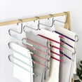 thumbnail image 2 of Trouser Rack S-Type Non-Slip Stainless Steel Pants Jeans Scarf Clothing Hanger for Wardrobe, 2 of 7