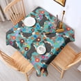 thumbnail image 2 of Bernese Mountain and Flower Square Tablecloth,Waterproof Square Table Cover,Wipeable Spillproof Washable Table Cover for Home Kitchen Party Decor 42"X42"(107x107cm), 2 of 6