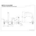 thumbnail image 2 of Kingston Brass KB7500SP Magellan Centerset Kitchen Faucet, Black Stainless, 2 of 2