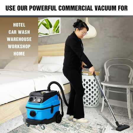 

Powerful 3 in 1 Wet Dry Shop Vacuum Cleaner with More Than 18KPA Suction - Ideal for Garage Home Workshop - Great for Hard Floors and Pet Hair - Large 8 Gallon Capacity - 6 Peak Hp 1200