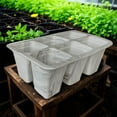 thumbnail image 2 of 6-Cell Silicone Seedling Starter Tray - 1PCS Reusable Deep Root Planting Pots for Indoor Gardening - Shockproof Germination Tray for Seeds, Herbs & Microgreens, 2 of 4