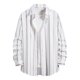 thumbnail image 1 of Chaqueta de camisa de cuello de solapa con botón de bolsillo suelto de manga larga a cuadros informal para hombre Pompotops oipoqjl27574, 1 of 9