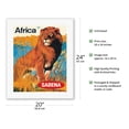 thumbnail image 2 of Africa - Sabena Belgian World Airlines - Vintage Airline Travel Poster c.1968 - Fine Art Rolled Canvas Print 16in x 20in, 2 of 4