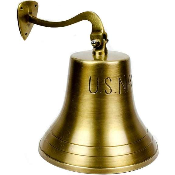 10" Brass US Navy Ship Bell - Nautical Replica
