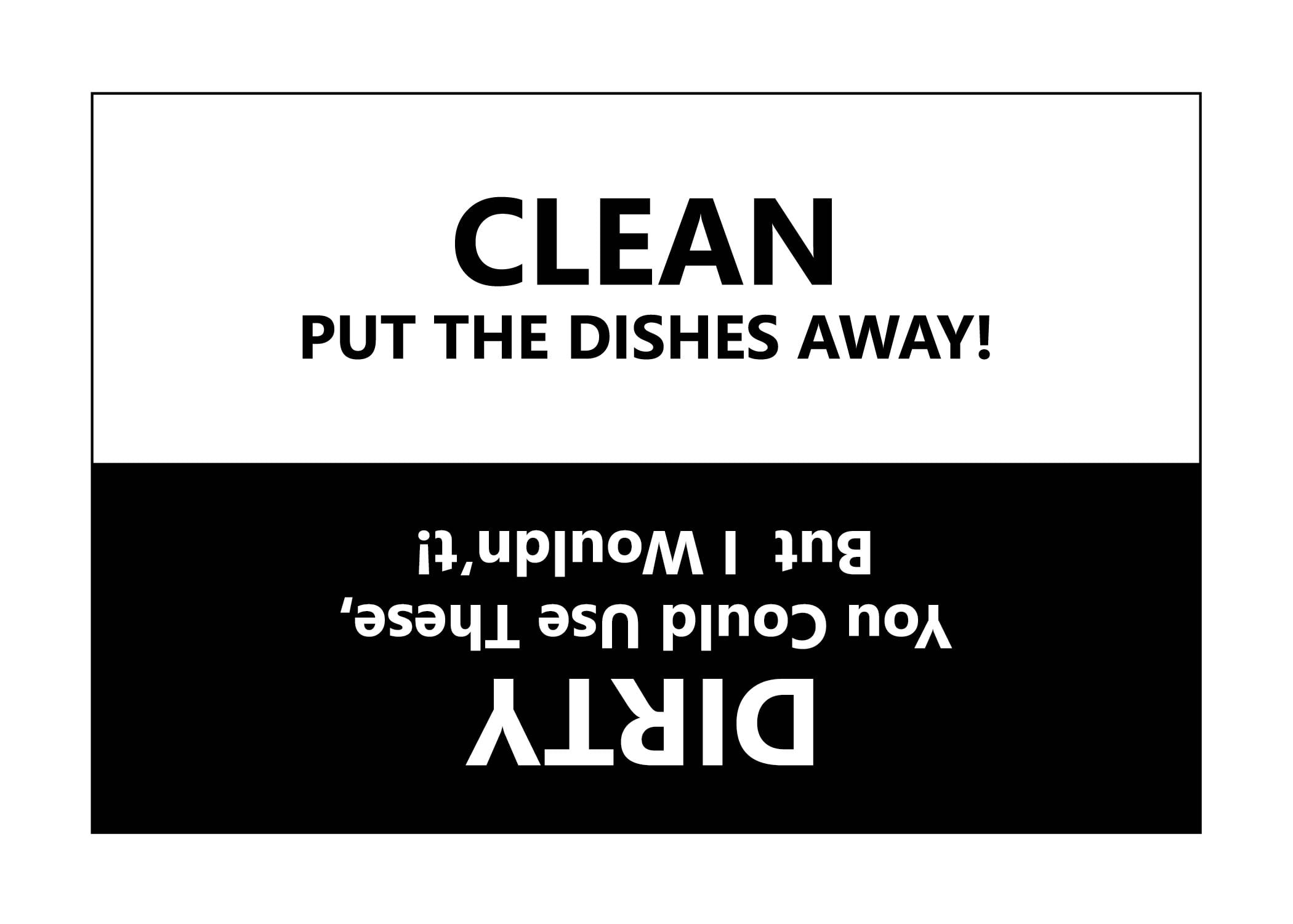 Dishwasher Magnet Clean Dirty Sign Funny