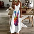 thumbnail image 3 of Tie Dye Peace Sign Sleeveless Dress dress for women dresses korean style, 3 of 6