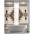thumbnail image 5 of Sheer Curtains 84 inches Long 2 Panels Set Boho Light Filtering Sheer Drapes Rod Pocket Window Curtains for Living Room/Bedroom, Southwest Aztec Pattern Brown Beige, 5 of 8