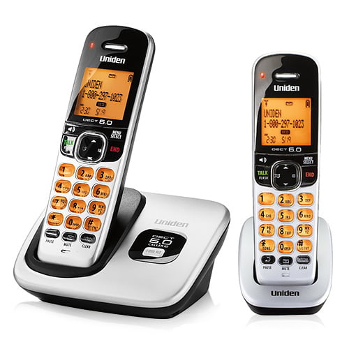 Silver D1760-4 DECT 6.0 Expandable Cordless Phone with Caller ID 4 Handsets 