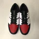 thumbnail image 3 of N I-K-E Jo r-dan Nu Retro 1 Low Varsity Red Black White DV5141-601 Size 10.5, 3 of 6