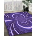 thumbnail image 3 of Ahgly Company Machine Washable Indoor Square Transitional Indigo Purple Area Rugs, 3' Square, 3 of 7