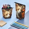 thumbnail image 5 of Lsque Vintage Colorful Flower Puppy Pattern Telescopic Pencil Bag Pen Holder Stationery Case, Stand-up Retractable Transformer Bag Organizer, 5 of 6