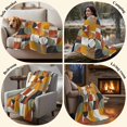 thumbnail image 6 of Luxurious Throw Blanket for Couch, Soft Lightweight Flannel Fleece Blanket, Abstract Middle Century European American Colors Microfiber Plush All Season Decorative Blankets Gifts for Sofa Bed 50"x60", 6 of 9