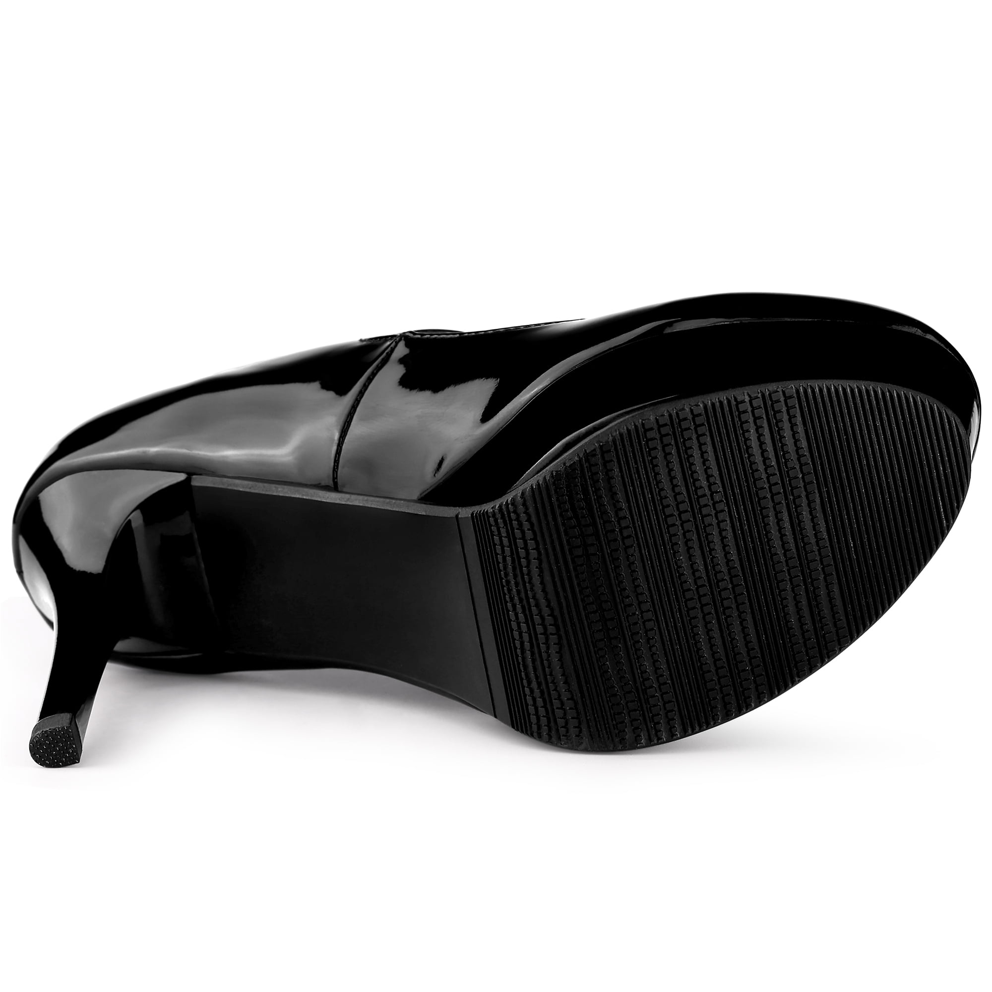 Black platform high heels with ankle strap discount