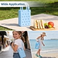 thumbnail image 5 of Mini Silicone Beach Tote Bag, Waterproof DIY Crossbody Purse with 4 Charms & Removable Strap, Lightweight Hole Bag for Little One & Women, Shoulder Handbag for Travel Picnic Shopping Vacation, 5 of 5