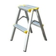 thumbnail image 2 of Escalera plegable de 2 escalones con pedal ancho, portátil, antideslizante, ideal para garaje, hogar, interior, exterior, jardín, coche, etc., 2 of 8