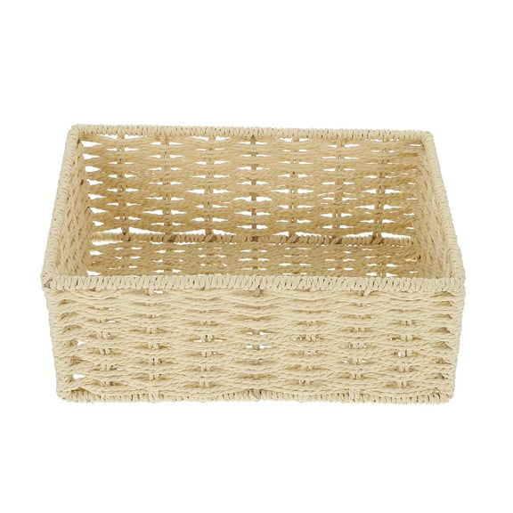 Organizing Basket Imitated Rattan Woven Desktop Storage Box Sundries Storage Basket