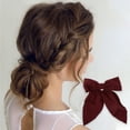 thumbnail image 2 of Unique Bargains 1 Pc Christmas Hair Clips Bow Hairdo Clip for Christmas 7.48"x5.51" Wine Red, 2 of 6