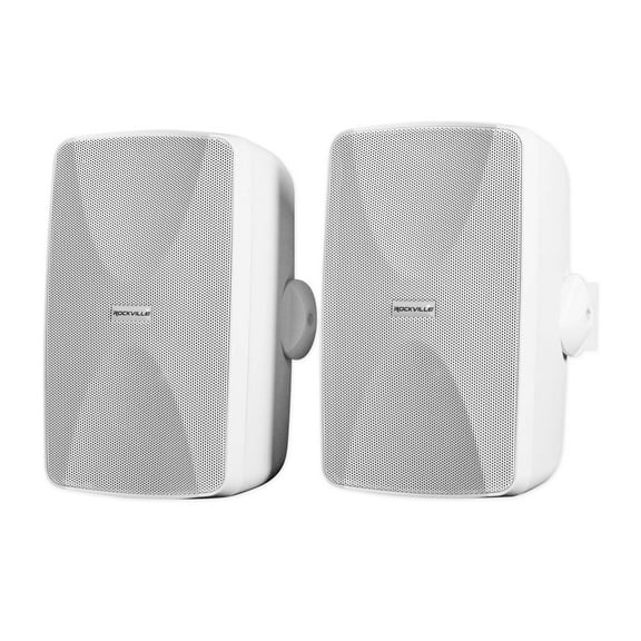 2 Rockville WET-7020W 5.25" 70V Commercial Indoor/Outdoor Wall Speakers in White