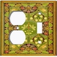 thumbnail image 4 of Metal Light Switch Plate Cover Elegant Victorian Floral Leaf Butterfly Frame Green FRA065, 4 of 13