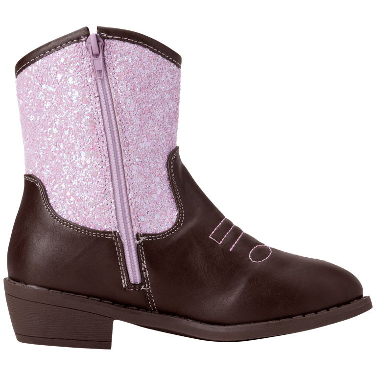 bebe Girls Boots Western Cowboy Boots with Glitter Toddler