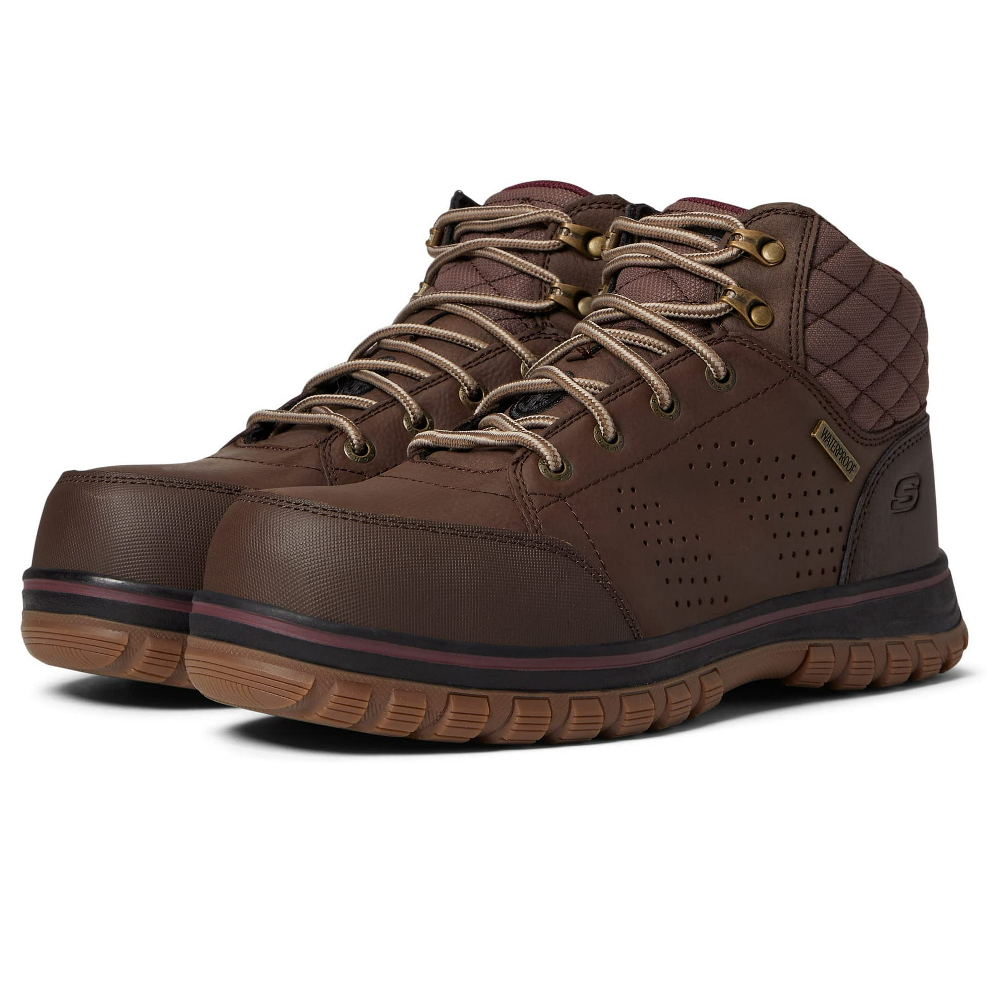 Skechers Women's Work McColl Comp Toe Boot, Brown, 11
