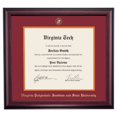thumbnail image 1 of Dawn Diploma Frame for Virginia Tech VT, 19" x 21" Graduate Degree Diplomas Frame, Embossed Maroon/Orange Mat, 1 of 5