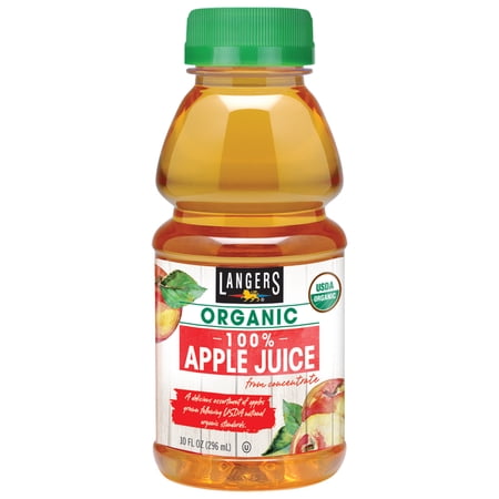 Langers 100% Organic Juice, Apple, 10 Fl Oz, 12 Count