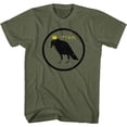 thumbnail image 1 of Train Crow and Crown In Circle Military Green Adult T-Shirt, 1 of 2