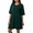 Dark Green, variant on Gleelaud Womens Nightgowns Short Sleeve Color Block Sleepshirt Sleepwear Casual V Neck Sleep Dress Loungewear Nightshirts Purple
