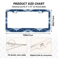 thumbnail image 2 of Aluminum License Plate Frame 2 Pack Car Exterior Accessory Car Tag Holder for Front Rear Plates Cars Decor Blue and White Tie-dye, 2 of 7