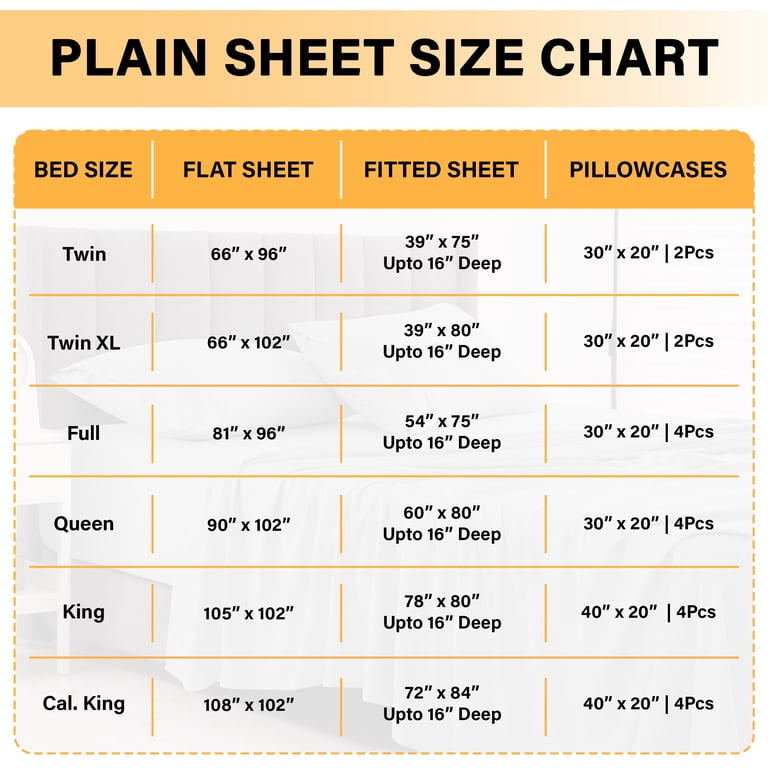 Lux Decor Collection Queen Sheets Set 16 Inch Deep Pocket - Walmart.com