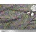 thumbnail image 2 of Soimoi Crepe Silk Fabric Floral & Paisley Print Fabric by The Yard 42 Inch Wide, 2 of 3