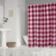 thumbnail image 1 of Levtex Home - Camden - Cortina de ducha con ojales - Un panel de 183 cm de largo y 183 cm de ancho - Cuadros estilo búfalo - Rojo y crema - 100 % algodón - Forrada, 1 of 3