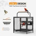 thumbnail image 3 of VINGLI Bird Cage, 25 inch Wrought Iron Bird Travel Carrier, Cage with Handle for Parakeets, Parrot, Lovebirds, Finches, Small/Medium Birds, 3 of 9