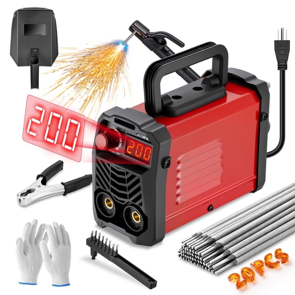 Filluck Stick Welder 200Amp 110V ARC Welding Machine, Mini Portable IGBT Inverter Welder Kit w/ 20 Rods, Hot Start, Anti-Stick, Arc Force, for 1/16-1/8" Rod
