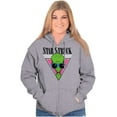 thumbnail image 4 of Alien Sunglasses Cool Funny UFOs Unisex Fleece Graphic Zip Up Hoodie Brisco Brands 2X, 4 of 5