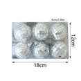 thumbnail image 3 of SLYNSHome 6Pcs Christmas Mirror Disco Balls Ornaments,Balls Xmas Hanging Silver Reflective Ball Baubles Pendant for Christmas Tree,Home Stage Club Party Decoration (2.4Inch,Silver), 3 of 9