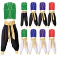 thumbnail image 3 of Disfraz de príncipe árabe para hombre, disfraz mítico de Aladino, Halloween, Carnaval, fiesta de Cosplay, chaleco con adornos de lentejuelas y pantalones con cinturón, 3 of 4