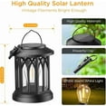 thumbnail image 6 of WdtPro Solar Lanterns Outdoor Waterproof, Upgraded Bright Hanging Solar Lights for Outside,Solar Powered Lanterns Lighting LED for Garden Patio Yard Decorative 2 Pack (Warm Light), 6 of 10