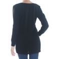 thumbnail image 3 of 1.STATE Womens Slitted Sleeve Pullover Sweater, Black, X-Large, 3 of 3