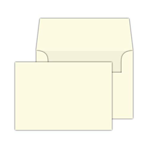 Tarjetas de notas en forma de S con estampado superfino, 50 unidades, color crema, 11,4 x 15 cm