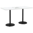 thumbnail image 2 of KFI Studios Whiteboard 2.5' x 6' Bistro Table, Black Base, White, 2 of 3