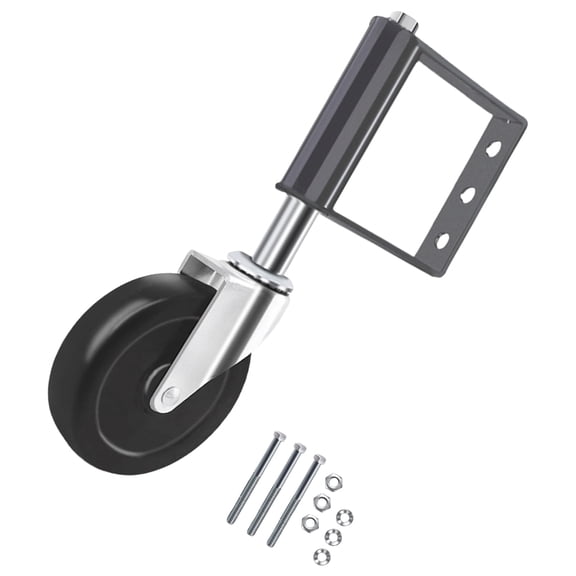 Heavy Duty Rubber Spring Loaded Gate Door Wheel Caster Garden Gate Wheel with 360 Swivels Gate Helper Enduring