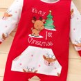 thumbnail image 6 of ATAIKU Newborn Baby Girls Boys My 1st Christmas Hooded Romper Infant Toddler Cotton Jumpsuit Xmas Fall Winter Outfits, 6 of 8
