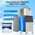 thumbnail image 2 of Hetoy Commercial Ice Machine – 350LBS/Day Stainless Steel Ice Maker with 200LBS Storage, Self-Cleaning Mode, Adjustable Ice Thickness, Fast Ice Production in 5-15 Minutes, 2 of 8