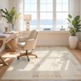 thumbnail image 3 of Design&I 6'x9' Ultra Soft Area Rug, Beige Neutral Abstract Arch Transitional Distressed Pile Tan None Fluffy Washable Non Shedding for Guest Room Bedroom Living Room, 3 of 7