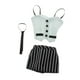thumbnail image 5 of 3 unids 1/6 ropa femenina Hugo traje falda regalos Cosplay muñeca 12 pulgadas gris, 5 of 9