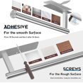 thumbnail image 4 of Wall Mount Paper Towel Holder, Sturdy Under Cabinet Paper Towel Holder Wall Mount, Stainless Steel Hanging Paper Towel Holder(Extra Two Hooks), 4 of 4