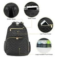 thumbnail image 6 of Fisher-Price Morgan Quilted Backpack Diaper Bag - Changing Pad, Stroller Clips - 2 Piece, Black, 6 of 11